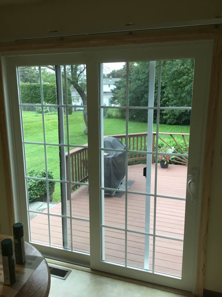 sliding patio door inside
