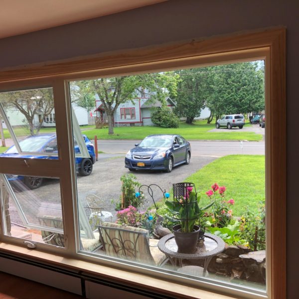 Awning window after inside