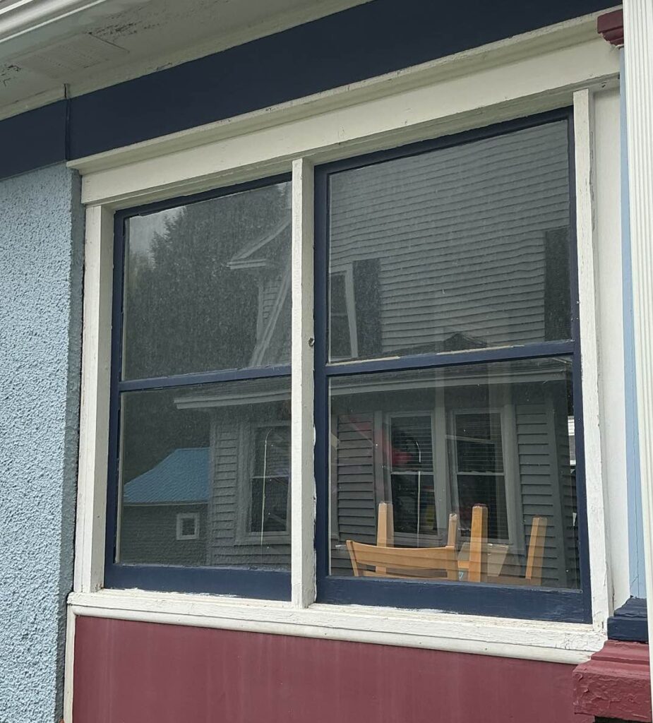 Old Double Hung Windows before upgrade Upgrade your homes appearance with New York Sash custom made replacement vinyl windows