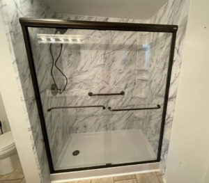 Tub to shower conversion by New York Sash walk-in-shower-shower-door-accessories