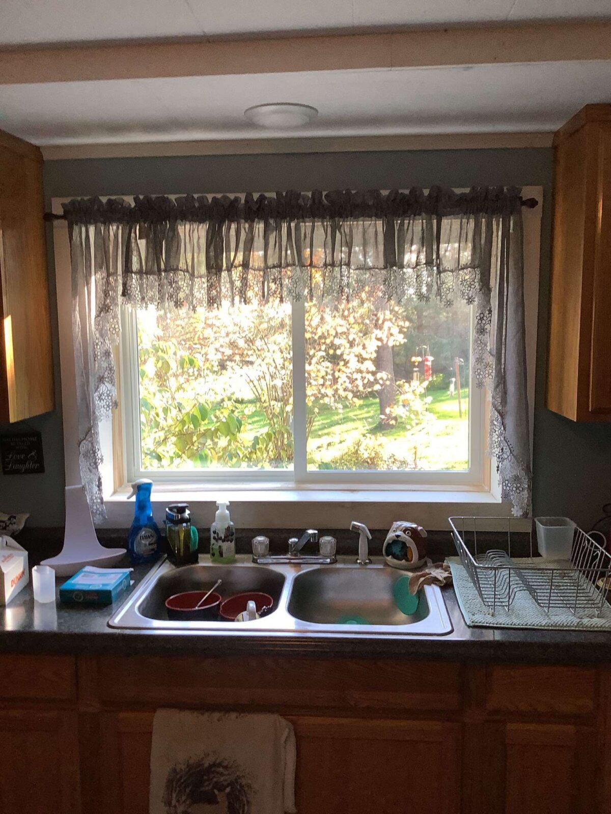 Interior view of new kitchen window.