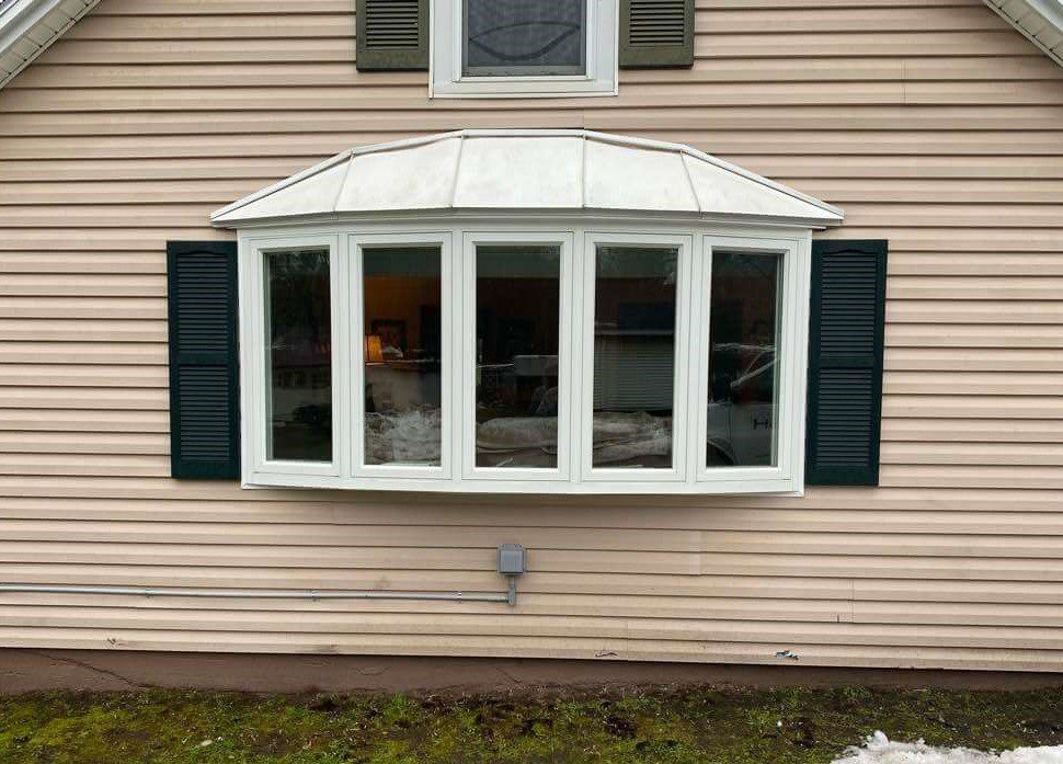 Five-Lite Bow Window Finished In White