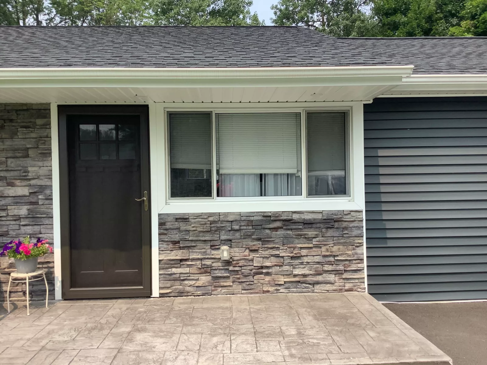 living room window before