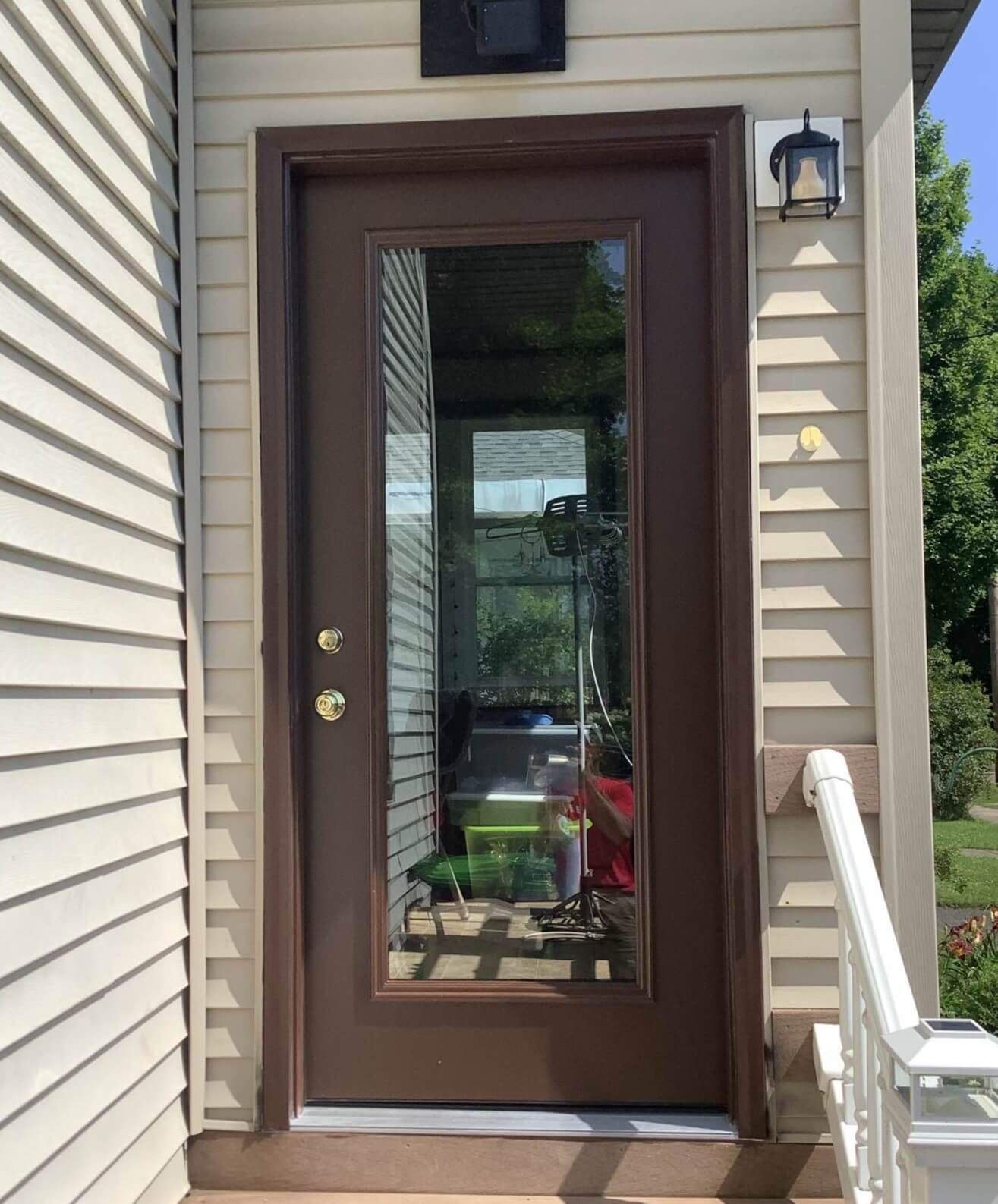 New Entry Door In Tudor Brown brown-entry-door