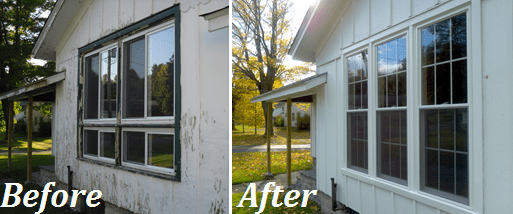 Premium replacement windows installed in Central New York home