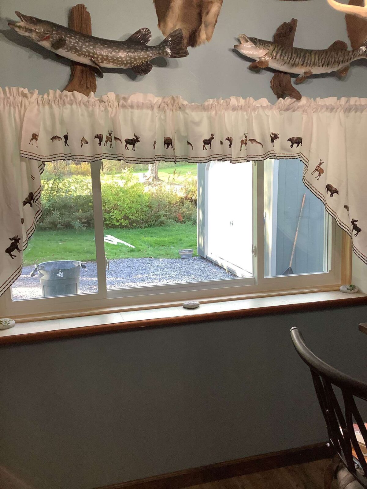 Interior view of new three-lite slider window.